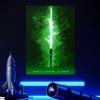 imageDisplate Official Star Wars Metal Poster Magnetic Mounting Included Licensed Artwork Modern Wall Decor Star Wars Lightsabers Darksaber Poster 45 cm x 32 cmQuiGon