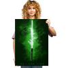 imageDisplate Official Star Wars Metal Poster Magnetic Mounting Included Licensed Artwork Modern Wall Decor Star Wars Lightsabers Darksaber Poster 45 cm x 32 cmQuiGon