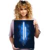 imageDisplate Official Star Wars Metal Poster Magnetic Mounting Included Licensed Artwork Modern Wall Decor Star Wars Lightsabers Darksaber Poster 45 cm x 32 cmAhsoka Lightsaber
