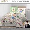 imageJay Franco Star Wars Full Size Comforter Set  7 Piece Bedding Includes Sheet Set ampamp Pillow Covers  Super Soft Cozy Bedding with Death Star and Millennium FalconMulti  Harry Potter 01