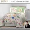imageJay Franco Star Wars Full Size Comforter Set  7 Piece Bedding Includes Sheet Set ampamp Pillow Covers  Super Soft Cozy Bedding with Death Star and Millennium FalconMulti  Harry Potter 01