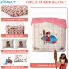 imageJay Franco Star Wars Full Size Comforter Set  7 Piece Bedding Includes Sheet Set ampamp Pillow Covers  Super Soft Cozy Bedding with Death Star and Millennium FalconBeige  Moana