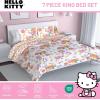 imageJay Franco Star Wars Full Size Comforter Set  7 Piece Bedding Includes Sheet Set ampamp Pillow Covers  Super Soft Cozy Bedding with Death Star and Millennium FalconMulti  Hello Kitty