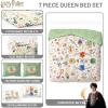imageJay Franco Star Wars Full Size Comforter Set  7 Piece Bedding Includes Sheet Set ampamp Pillow Covers  Super Soft Cozy Bedding with Death Star and Millennium FalconMulti  Harry Potter 01