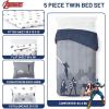 imageJay Franco Star Wars Full Size Comforter Set  7 Piece Bedding Includes Sheet Set ampamp Pillow Covers  Super Soft Cozy Bedding with Death Star and Millennium FalconBlue  Avengers 01