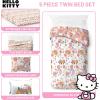 imageJay Franco Star Wars Full Size Comforter Set  7 Piece Bedding Includes Sheet Set ampamp Pillow Covers  Super Soft Cozy Bedding with Death Star and Millennium FalconMulti  Hello Kitty