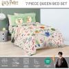 imageJay Franco Star Wars Full Size Comforter Set  7 Piece Bedding Includes Sheet Set ampamp Pillow Covers  Super Soft Cozy Bedding with Death Star and Millennium FalconMulti  Harry Potter 01