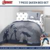 imageJay Franco Star Wars Full Size Comforter Set  7 Piece Bedding Includes Sheet Set ampamp Pillow Covers  Super Soft Cozy Bedding with Death Star and Millennium FalconBlue  Avengers 01
