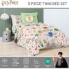 imageJay Franco Star Wars Full Size Comforter Set  7 Piece Bedding Includes Sheet Set ampamp Pillow Covers  Super Soft Cozy Bedding with Death Star and Millennium FalconMulti  Harry Potter 01