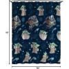 imageJay Franco Star Wars Shower Curtain  Licensed Bathroom Dcor for Kids or Teens with Millennium Falcon  70 x 72 Inch Washable Fabric CurtainBlue  Mandalorian
