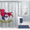 imageJay Franco Star Wars Shower Curtain  Licensed Bathroom Dcor for Kids or Teens with Millennium Falcon  70 x 72 Inch Washable Fabric CurtainGrey  Spiderman