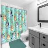 imageJay Franco Star Wars Shower Curtain  Licensed Bathroom Dcor for Kids or Teens with Millennium Falcon  70 x 72 Inch Washable Fabric CurtainTeal  Bluey