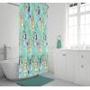 imageJay Franco Star Wars Shower Curtain  Licensed Bathroom Dcor for Kids or Teens with Millennium Falcon  70 x 72 Inch Washable Fabric CurtainTeal  Bluey