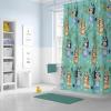 imageJay Franco Star Wars Shower Curtain  Licensed Bathroom Dcor for Kids or Teens with Millennium Falcon  70 x 72 Inch Washable Fabric CurtainTeal  Bluey