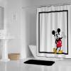 imageJay Franco Star Wars Shower Curtain  Licensed Bathroom Dcor for Kids or Teens with Millennium Falcon  70 x 72 Inch Washable Fabric CurtainWhite  Mickey Mouse
