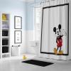 imageJay Franco Star Wars Shower Curtain  Licensed Bathroom Dcor for Kids or Teens with Millennium Falcon  70 x 72 Inch Washable Fabric CurtainWhite  Mickey Mouse