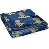 imageJay Franco Star Wars The Mandalorian Plush Throw Blanket  Measures 50 x 60 Inches  Kids Super Soft Fleece Bedding Features Baby Yoda GroguBlue  Mandalorian