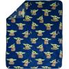 imageJay Franco Star Wars The Mandalorian Plush Throw Blanket  Measures 50 x 60 Inches  Kids Super Soft Fleece Bedding Features Baby Yoda GroguBlue  Mandalorian