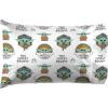 imageJay Franco Star Wars The Mandalorian The Child Twin Sheet Set  3 Piece Set Super Soft and Cozy Kids Bedding Features Baby Yoda Grogu  Fade Resistant Microfiber Sheets Official Star Wars ProductWhite  Mandalorian