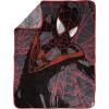 imageJay Franco The Mandalorian Kids Plush 46quot x 60quot Fleece Throw Blanket  Baby Yoda Cozy Fade Resistant for Toddlers to TeensBlack  Miles Morales