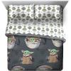 imageJay franco StarWars The Mandalorian The Child 4 Piece Twin Bed SetIncludes Reversible ComforterampampSheet SetBedding Features Baby YodaSuper Soft Fade Resistant Microfiber Official StarWars ProductGray  Mandalorian