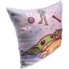 imageNorthwest Star Wars The Mandalorian Pillow 18quot x 18quot Rolling Through The SnowFun With the Force