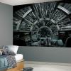 imageRoomMates RMK11412M 2M Hyper Space Peel and Stick Wallpaper Mural105 x 6 ft Black WhiteMillennium Falcon