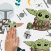 imageRoomMates RMK4477SCS The Mandalorian The Child Peel and Stick Wall Decals GreenTanWhiteGreen  Brown  Blue