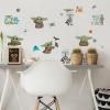 imageRoomMates RMK4477SCS The Mandalorian The Child Peel and Stick Wall Decals GreenTanWhiteGreen  Brown  Blue
