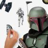 imageRoomMates RMK4767GM The Mandalorian Peel and Stick Wall Decals GrayGiant Boba Fett
