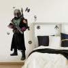 imageRoomMates RMK4767GM The Mandalorian Peel and Stick Wall Decals GrayGiant Boba Fett