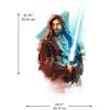 imageRoommates RMK5190GM OBI Wan Kenobi Painted Peel and Stick Wall Decals Blue Black White