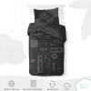imageSaturday Park Star Wars Dark Side Darth Vader Tech FullQueen Duvet Cover and Sham Set  3 Piece 100 Organic Cotton Duvet Set  GOTS ampamp OekoTEX CertifiedBlack  Star Wars