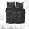 imageSaturday Park Star Wars Dark Side Darth Vader Tech FullQueen Duvet Cover and Sham Set  3 Piece 100 Organic Cotton Duvet Set  GOTS ampamp OekoTEX CertifiedBlack  Star Wars