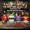 imageSilver Buffalo Disney Star Wars Character Portraits 4 Pack Mini Glasses 15 OuncesDC Comics Superhero Uniforms