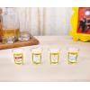 imageSilver Buffalo Disney Star Wars Character Portraits 4 Pack Mini Glasses 15 OuncesFriends Iconic Icons in Yellow Frame