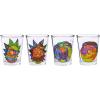imageSilver Buffalo Disney Star Wars Character Portraits 4 Pack Mini Glasses 15 OuncesRick and Morty Abstract Faces