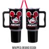imageSilver Buffalo Star Wars Featuring Chewbacca Yoda R2D2 C3PO Princess Leia Han Solo and Luke Skywalker Stainless Steel Tumbler with Handle and Straw Fits in Standard Cup Holder 40 OuncesMickey Mouse currentmood