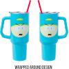 imageSilver Buffalo Star Wars Featuring Chewbacca Yoda R2D2 C3PO Princess Leia Han Solo and Luke Skywalker Stainless Steel Tumbler with Handle and Straw Fits in Standard Cup Holder 40 OuncesSouth Park Cartman