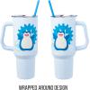 imageSilver Buffalo Star Wars Featuring Chewbacca Yoda R2D2 C3PO Princess Leia Han Solo and Luke Skywalker Stainless Steel Tumbler with Handle and Straw Fits in Standard Cup Holder 40 OuncesSnorlax Pokemon
