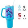 imageSilver Buffalo Star Wars Featuring Chewbacca Yoda R2D2 C3PO Princess Leia Han Solo and Luke Skywalker Stainless Steel Tumbler with Handle and Straw Fits in Standard Cup Holder 40 OuncesKawaii Stitch Sitting