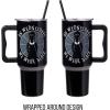 imageSilver Buffalo Star Wars Featuring Chewbacca Yoda R2D2 C3PO Princess Leia Han Solo and Luke Skywalker Stainless Steel Tumbler with Handle and Straw Fits in Standard Cup Holder 40 OuncesOn Wednesdays We Wear Black