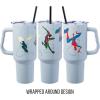 imageSilver Buffalo Star Wars Featuring Chewbacca Yoda R2D2 C3PO Princess Leia Han Solo and Luke Skywalker Stainless Steel Tumbler with Handle and Straw Fits in Standard Cup Holder 40 OuncesInto the SpiderVerse