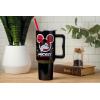 imageSilver Buffalo Star Wars Featuring Chewbacca Yoda R2D2 C3PO Princess Leia Han Solo and Luke Skywalker Stainless Steel Tumbler with Handle and Straw Fits in Standard Cup Holder 40 OuncesMickey Mouse currentmood