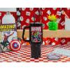 imageSilver Buffalo Star Wars Featuring Chewbacca Yoda R2D2 C3PO Princess Leia Han Solo and Luke Skywalker Stainless Steel Tumbler with Handle and Straw Fits in Standard Cup Holder 40 OuncesMarvel Avengers Assemble