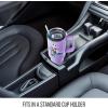 imageSilver Buffalo Star Wars Featuring Chewbacca Yoda R2D2 C3PO Princess Leia Han Solo and Luke Skywalker Stainless Steel Tumbler with Handle and Straw Fits in Standard Cup Holder 40 OuncesNightmare Before Christmas Purple Twilight