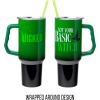 imageSilver Buffalo Star Wars Featuring Chewbacca Yoda R2D2 C3PO Princess Leia Han Solo and Luke Skywalker Stainless Steel Tumbler with Handle and Straw Fits in Standard Cup Holder 40 OuncesWicked Elphaba Not Your Basic Witch