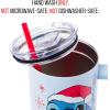 imageSilver Buffalo Star Wars Featuring Chewbacca Yoda R2D2 C3PO Princess Leia Han Solo and Luke Skywalker Stainless Steel Tumbler with Handle and Straw Fits in Standard Cup Holder 40 OuncesStitch Wearing Santa Hat