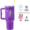 imageSilver Buffalo Star Wars Featuring Chewbacca Yoda R2D2 C3PO Princess Leia Han Solo and Luke Skywalker Stainless Steel Tumbler with Handle and Straw Fits in Standard Cup Holder 40 OuncesBeetlejuice