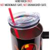 imageSilver Buffalo Star Wars Featuring Chewbacca Yoda R2D2 C3PO Princess Leia Han Solo and Luke Skywalker Stainless Steel Tumbler with Handle and Straw Fits in Standard Cup Holder 40 OuncesMarvel Deadpool